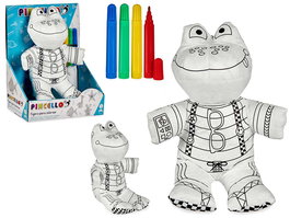 Pincello Peluche Rana Para Pintar Con Rotulador 18 cm x 10 cm x 24 cm Exterior Polietileno Interior Poliester (Set de 8)