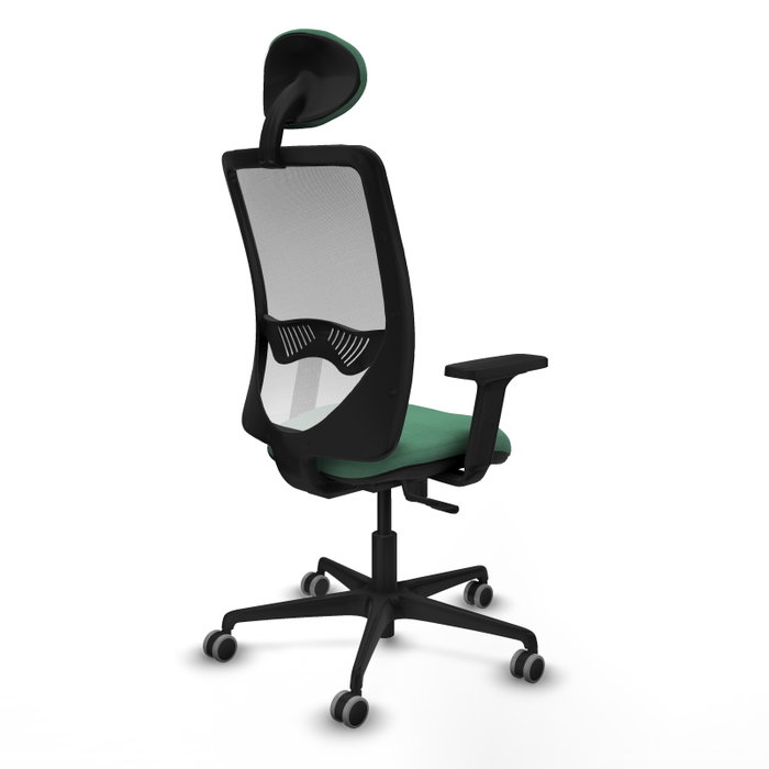 PIQUERAS Y CRESPO Silla de oficina Zulema con mecanismo Sincro, Verde esmeralda y Blanco PIQUERAS Y CRESPO Silla de oficina Zulema con mecanismo Sincro, Verde esmeralda y Blanco