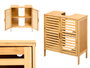 BERILO Mueble de 2 puertas para lavabo en Bambú