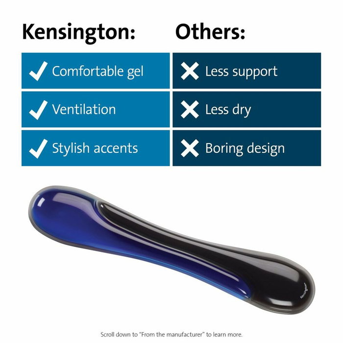 Kensington Duo Gel Keyboard Wrist Rest Azul/Negro