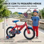 Huffy Bicicleta Spiderman 14" para niños 4/6 años - Idioma Español