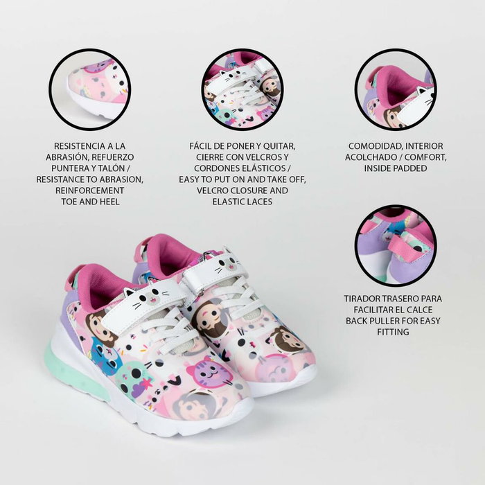 Cerdá Deportiva Gabby's Dollhouse con Luces Talla 25 Rosa Cerdá Deportiva Gabby's Dollhouse con Luces Talla 25 Rosa