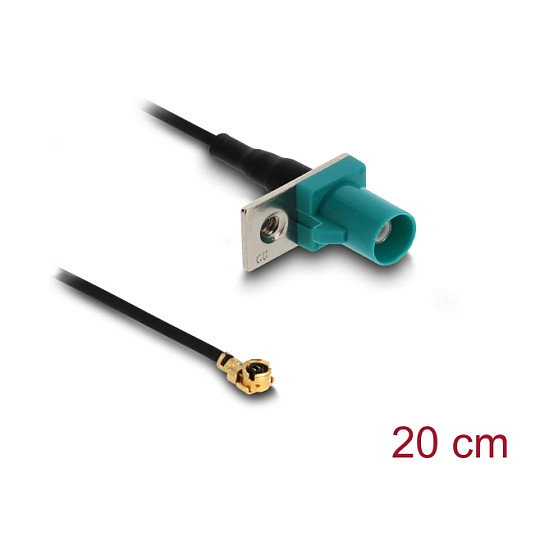 DeLOCK 90734 Cable de antena coaxial FAKRA Z a I-PEX MHF1 20 cm