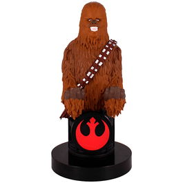 EXQUISITE GAMING Cable Guy Soporte Figura Chewbacca Star Wars 20cm para Mandos y Smartphones