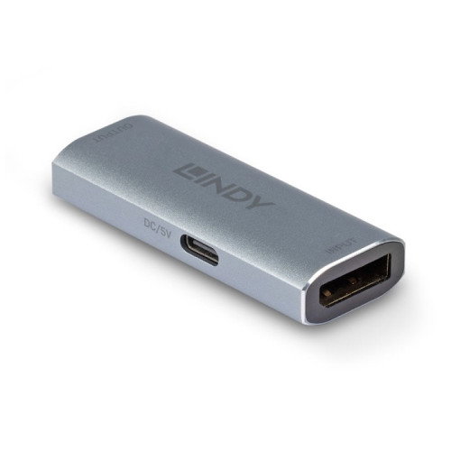 Lindy 38421 Repetidor de Señales AV, Extensor DisplayPort 8K 7680x4320 a 40m, USB-C, Plata Lindy 38421 Repetidor de Señales AV, Extensor DisplayPort 8K 7680x4320 a 40m, USB-C, Plata
