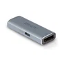 Lindy 38421 Repetidor de Señales AV - Extensor DisplayPort 1.4 7680x4320 8K 32.4 Gbit/s con USB-C, Alámbrico, 40 metros, Color Plata