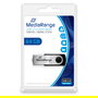 MEDIARANGE 64GB USB 2.0 Giratorio Negro Plata