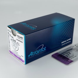 Atramat Pgla90 Sutura Quirúrgica 3-0 Ag. Cilindrica 1/2 26 mm 75 cm Violeta 12 Unidades
