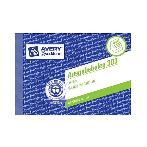 AVERY Zweckform Ausgabebeleg Formularbuch 303 AVERY Zweckform Ausgabebeleg Formularbuch 303