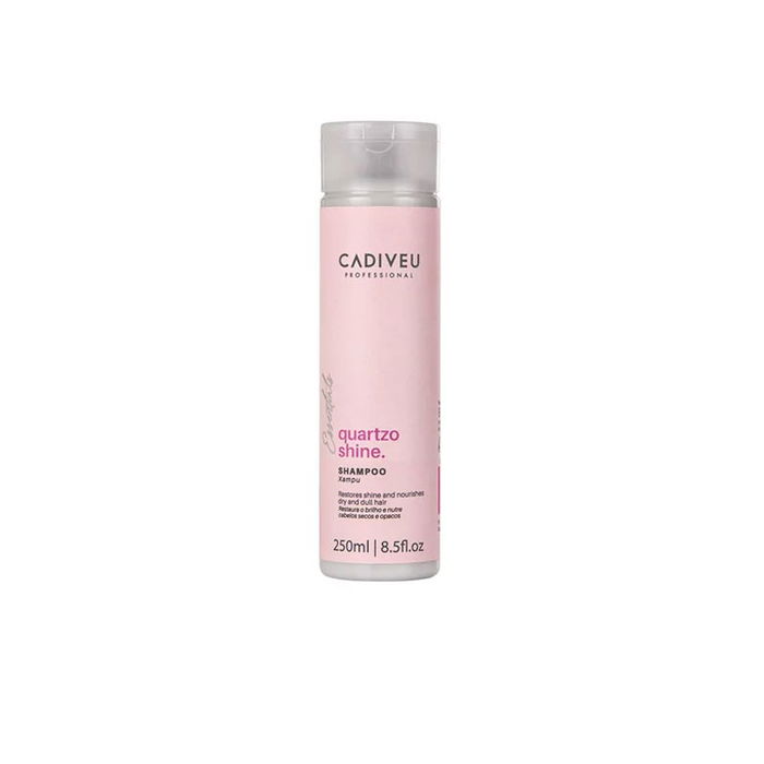 Cadiveu Essentials Shampoo Quartzo Shine 250 ml Cabello Sedoso Desenredado y con Mucho Brillo Vegano