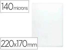 Q-connect Funda portacarnet cuarto 140 micras transparente