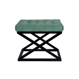 Atelier Del Sofa Black, Green v2 Pouffe