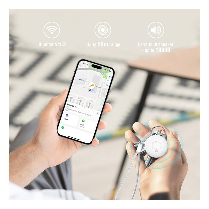 4smarts 541717 Localizador SkyTag Duo Pack de 4 Blanco para Personal Bluetooth 5.3 ABS