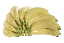 DKD Home Decor Figura de Gres Plátanos Amarillo