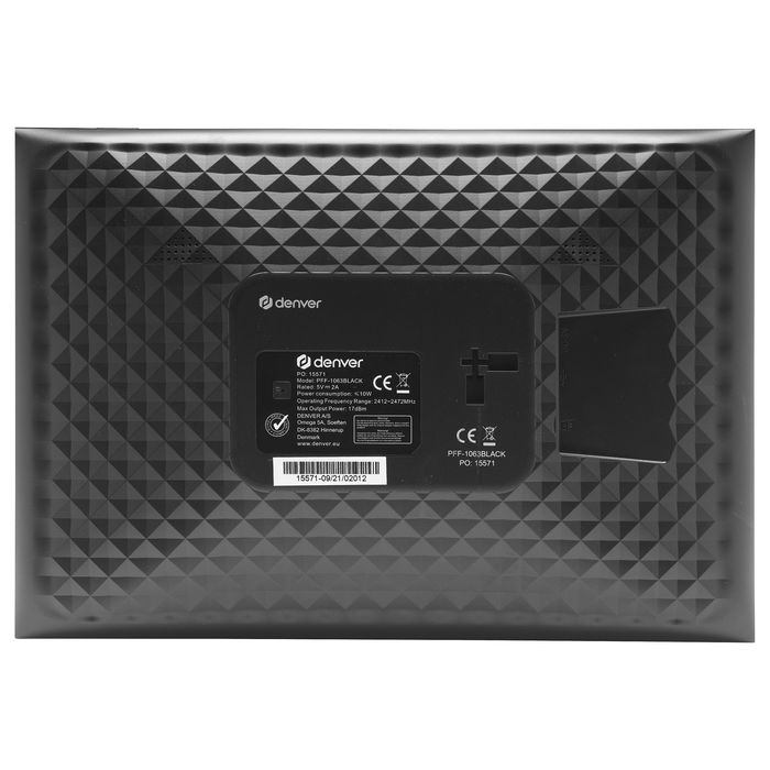 Denver PFF-1063 MKII Frameo Portafotos Digital 10.1 Pulgadas IPS 1920x1200 16GB Negro