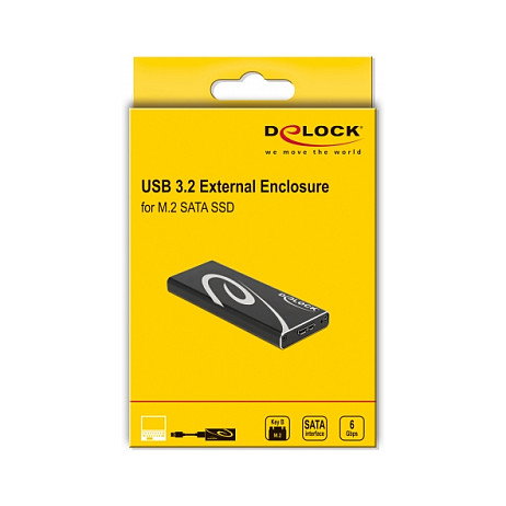 DeLOCK 42007 Carcasa Externa SuperSpeed USB para SSD M.2 SATA Clave B
