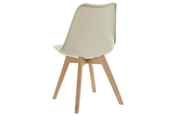 DKD Home Decor Silla Scandi Beige Natural 55 x 83 x 48 cm