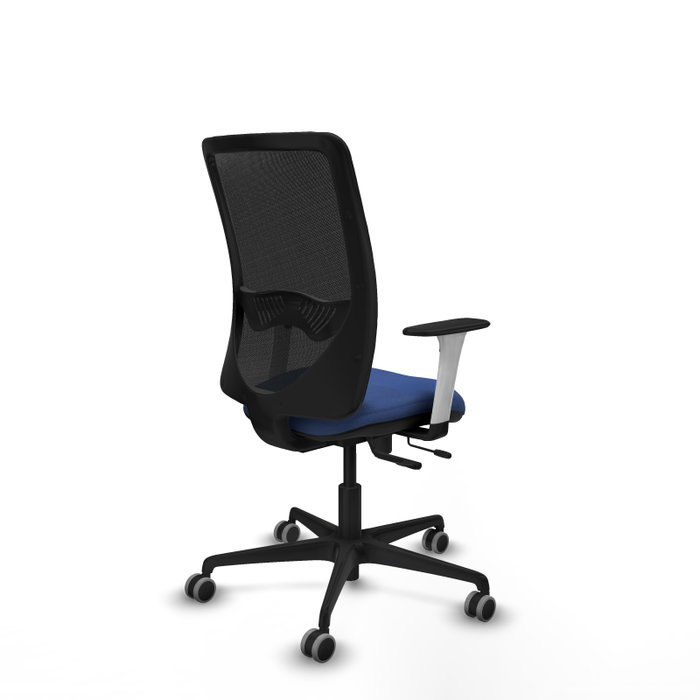 PIQUERAS Y CRESPO Silla de oficina Zulema con mecanismo Sincro/Traslack, Azul marino y Negro