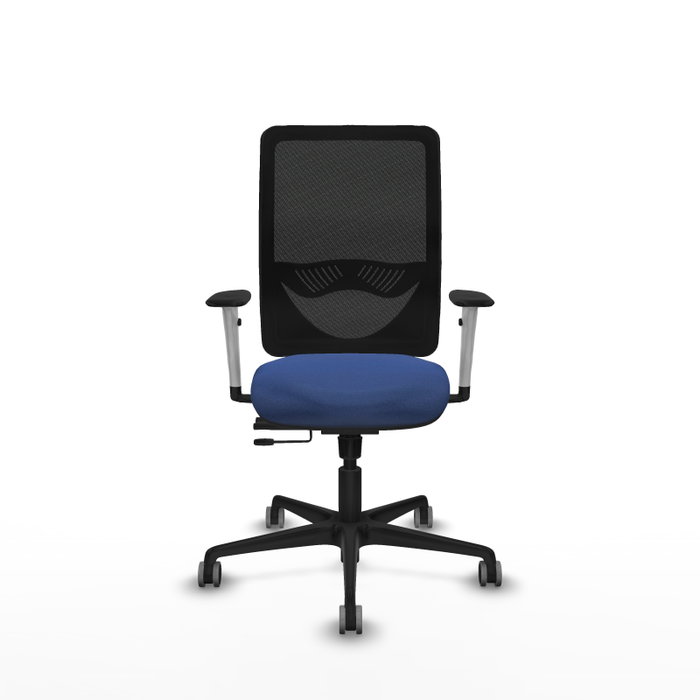 PIQUERAS Y CRESPO Silla de oficina Zulema con mecanismo Sincro/Traslack, Azul marino y Negro