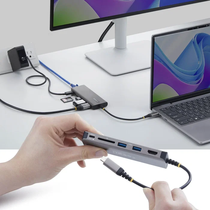 StarTech.com Hub Multipuertos USB-C 177B-USBC-MULTIPORT Gris