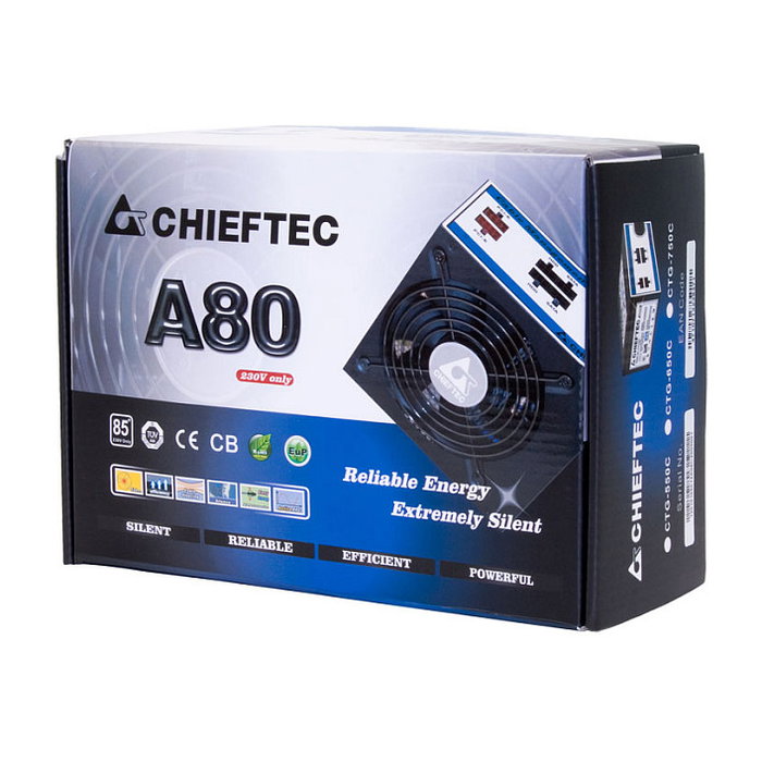 Chieftec CTG-550C Fuente de Alimentación 550W 80 PLUS Chieftec CTG-550C Fuente de Alimentación 550W 80 PLUS