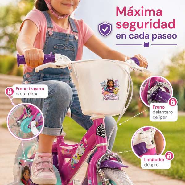 Toimsa Bicicleta Gabby Dollhouse 12" (3/5 años) Rosa Toimsa Bicicleta Gabby Dollhouse 12" (3/5 años) Rosa