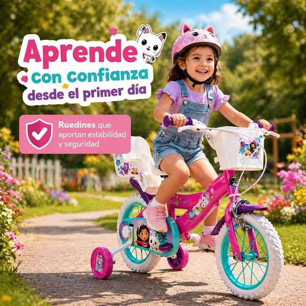 Toimsa Bicicleta Gabby Dollhouse 12" (3/5 años) Rosa Toimsa Bicicleta Gabby Dollhouse 12" (3/5 años) Rosa