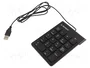 Gembird KPD-U-03 Teclado Numérico USB 18 Teclas Negro