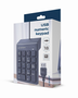Gembird KPD-U-03 Teclado Numérico USB 18 Teclas Negro Slim