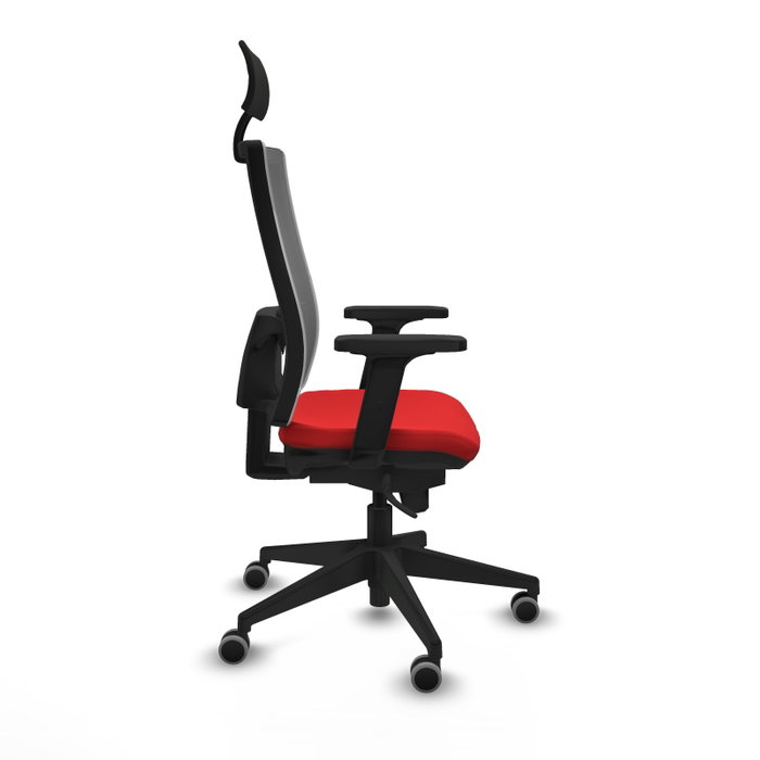 PIQUERAS Y CRESPO Silla de oficina Horna con mecanismo Sincro, Rojo y Gris PIQUERAS Y CRESPO Silla de oficina Horna con mecanismo Sincro, Rojo y Gris