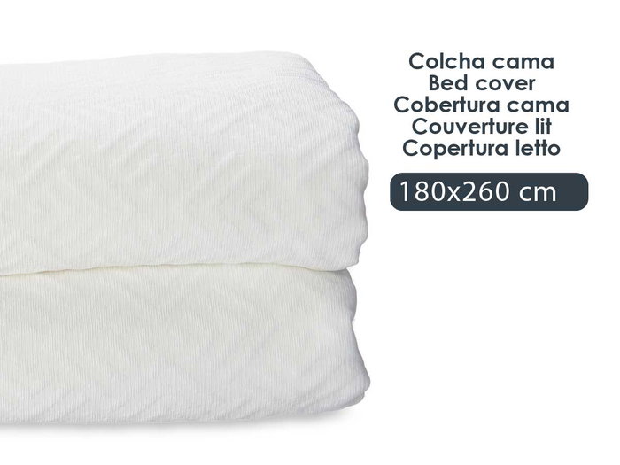 GIFTDECOR Colcha de Cama Geométrico Blanco 180x260cm GIFTDECOR Colcha de Cama Geométrico Blanco 180x260cm