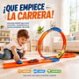 JugaToys Pista Track Racing con looping y almacenamiento con 6 coches