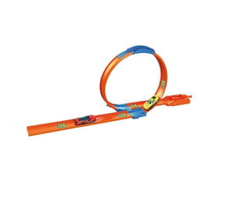 JugaToys Pista Track Racing con looping y almacenamiento con 6 coches