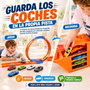 JugaToys Pista Track Racing con looping y almacenamiento con 6 coches