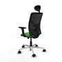 PIQUERAS Y CRESPO Silla de oficina Motilla con mecanismo Sincro/Traslack, Verde y Negro