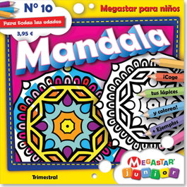 MEGASTAR EDITORIAL, MANDALA JUNIOR COLOREA Y DISFRUTA 10