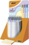 Bic Bolígrafo 4 Colores Pastel con punta de 1 mm, Expositor de 30 unidades