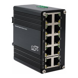 Exsys EX-62025 Switch Ethernet Industrial 10 Puertos, Conmutador de Red para Automatización Industrial
