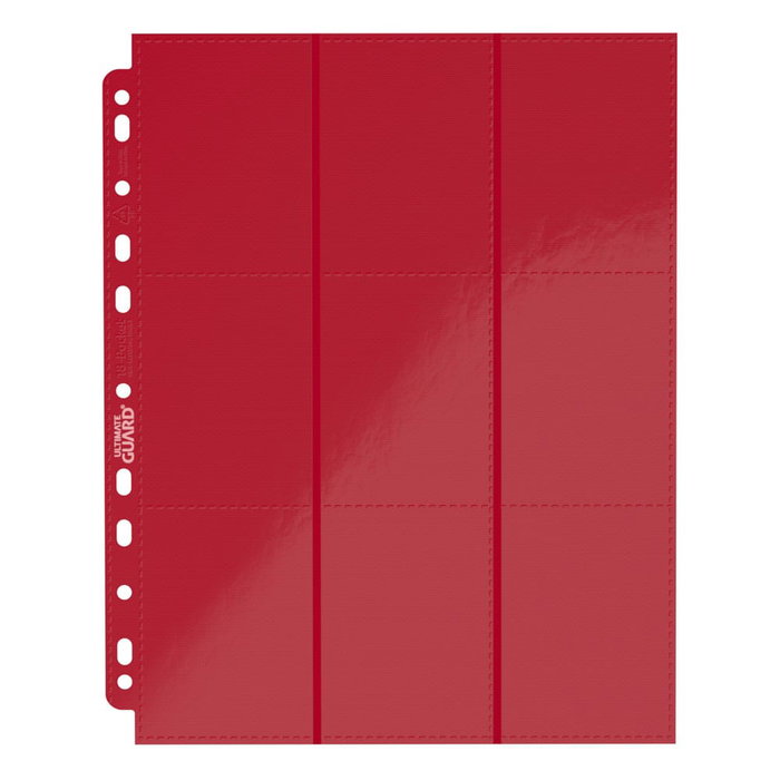 Ultimate Guard 18-Pocket Pages Side-Loading (10) - Red