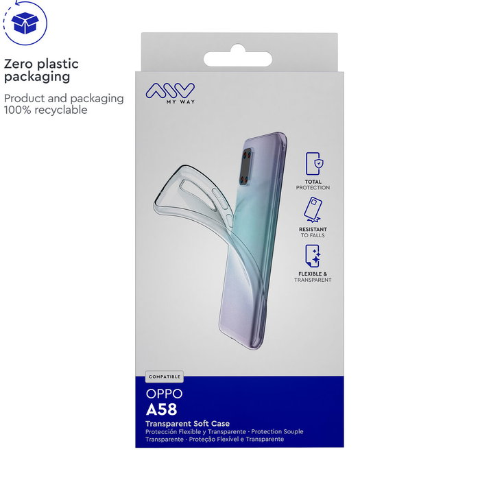 myway funda compatible con Oppo A58 4G transparente