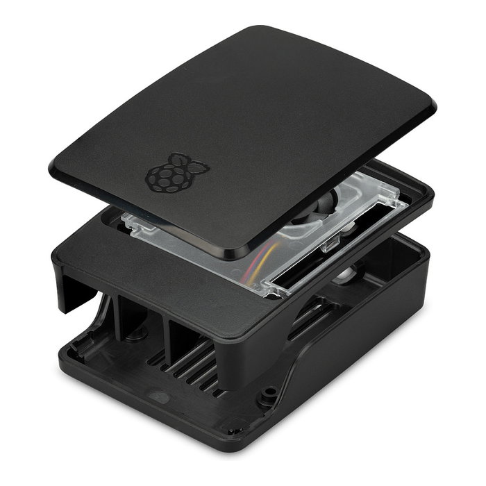 Raspberry Pi Carcasa con ventilador para Raspberry Pi 5, Negro/Gris