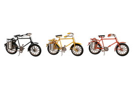 DKD Home Decor Vehículo de Decoración Metal Bici Surtido de 3 Unidades