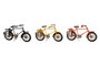 DKD Home Decor Vehículo de Decoración Metal Bici Surtido de 3 Unidades