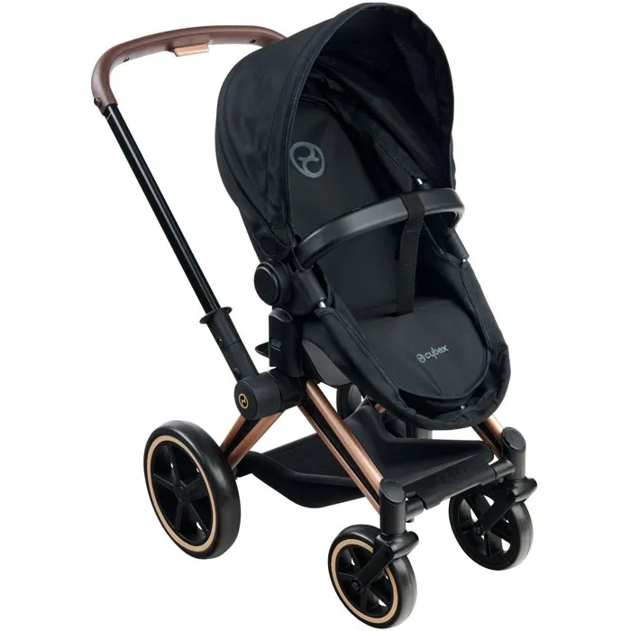 Corolle Cybex Priam Cochecito 3 en 1 para Muñecas de 36 a 42 cm - Gris - A partir de 3 años - REF: COR4062013142074