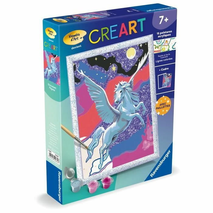 Ravensburger CreArt Kids Pegaso Brillante Kit de pintura por números 18 x 24 cm
