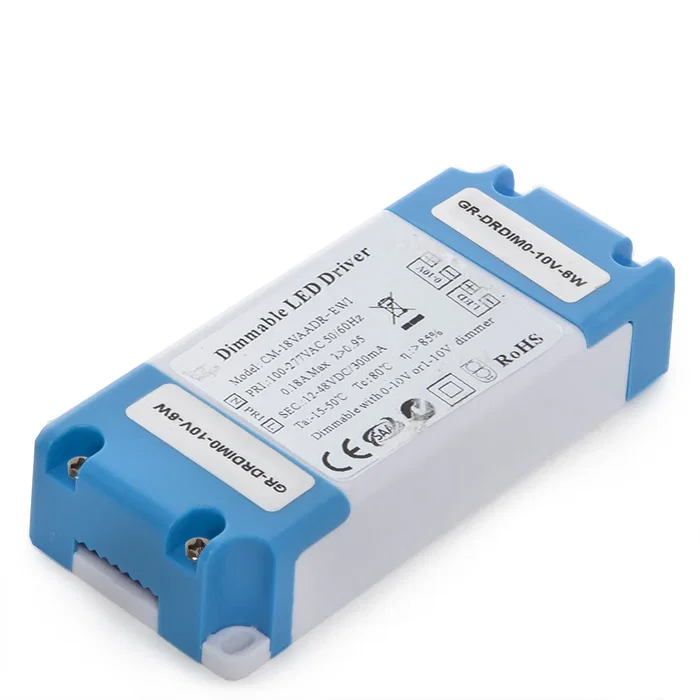 BX3 LIGHT Driver LED BX3-DRDIM0-10V-6W 6W, Fuente Alimentación 12-48VDC 300 mA Regulación 0-10V, Clase II, Para Downlights y Paneles LED