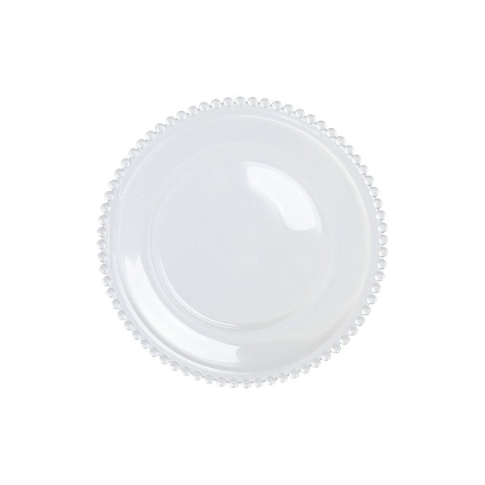 DKD Home Decor Plato de Cristal Transparente 27x27x2,6 cm