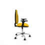 PIQUERAS Y CRESPO Silla de oficina Algarra con Brazos 2D y Base Cromada, Amarillo