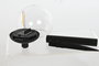 DKD Home Decor Lámpara Solar LED de Plástico Negro para Exterior