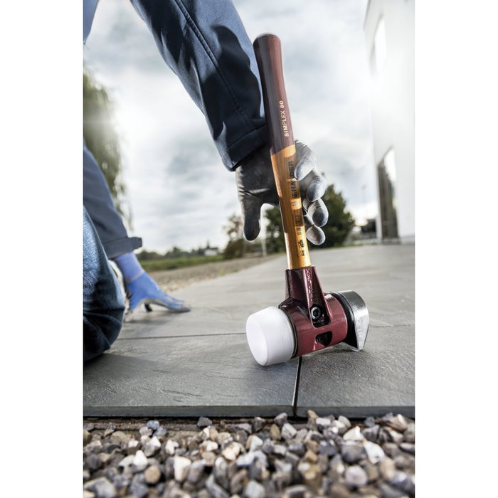 Halder SIMPLEX Soft-Face Hammer 3027.260 de 60 mm con insertos de goma y superplástico Halder SIMPLEX Soft-Face Hammer 3027.260 de 60 mm con insertos de goma y superplástico